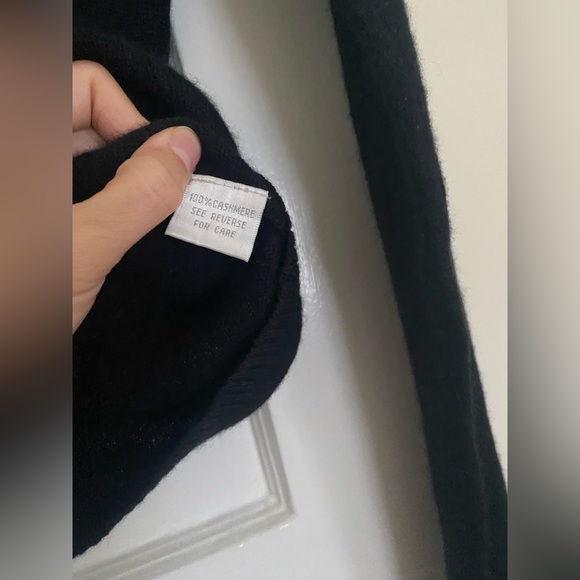 Vintage Bloomingdales Collection 59 100% Black Cashmere Cowl Neck Sweater XS - Picture 2 of 4